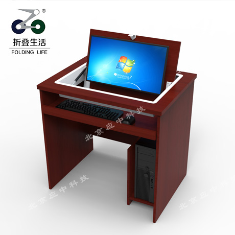 Q1翻轉(zhuǎn)電腦桌，多功能辦公桌，顯示器隱藏電腦桌